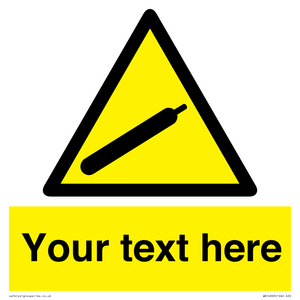 Custom Warning Non-flammable compressed gas